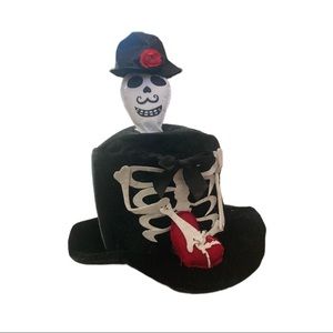 Halloween Top Hat Skeleton Cap Dress Up Holiday Fun